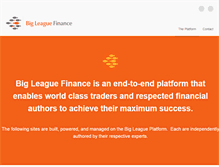 Tablet Screenshot of bigleaguefinance.com